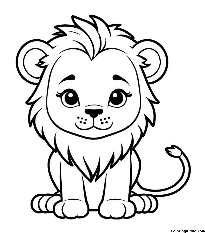 a cute male lion