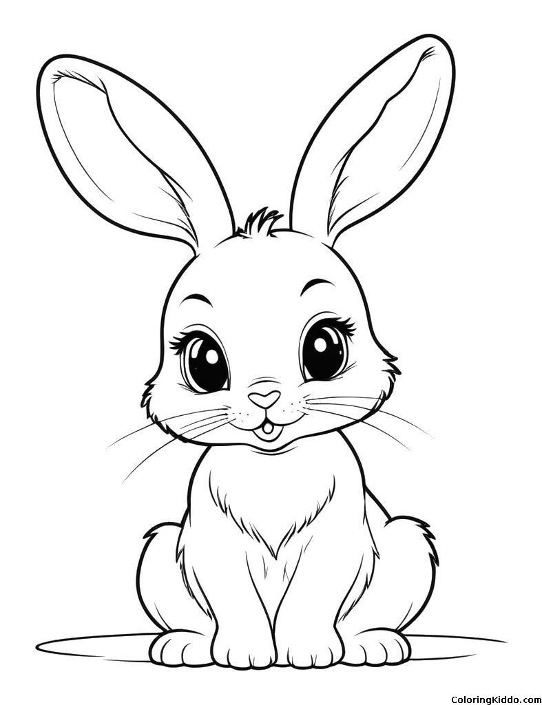 a cute rabbit with big ears