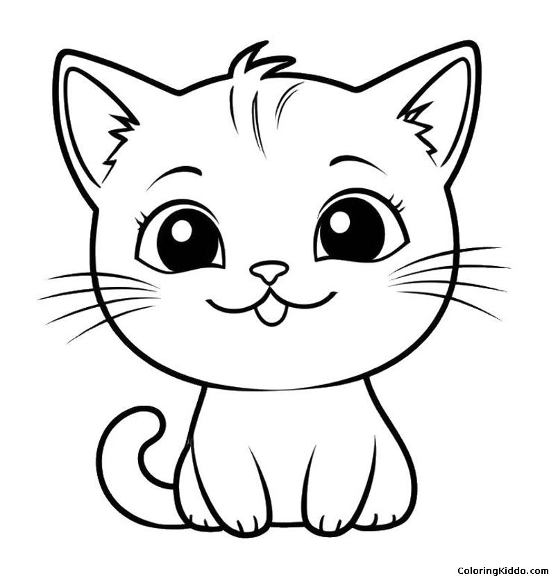 a smiling cat with big head