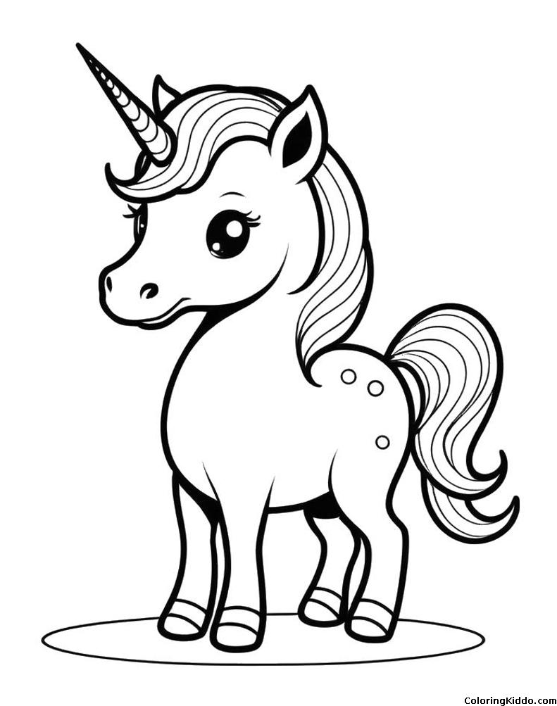 a unicorn with a side pose 