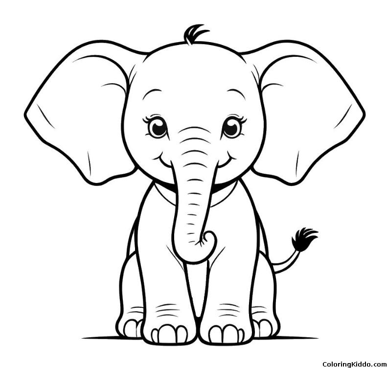 a young elephant smiling