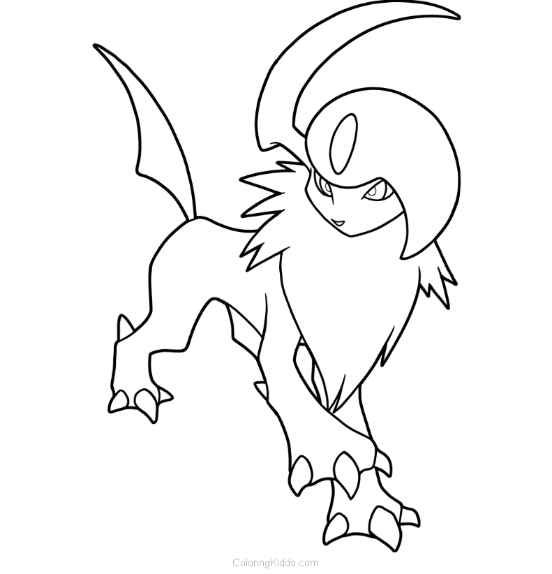Absol uses its amazing horn to sense big changes, always protecting everyone from danger!