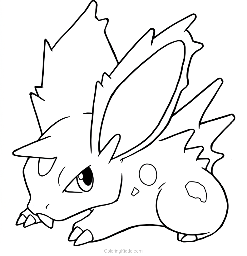 This brave Nidoran is focused and alert, always ready for any adventure that comes his way!