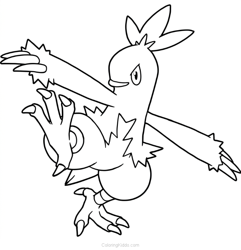 Combusken shows off its strong, fast legs and sharp claws, always up for an adventure!