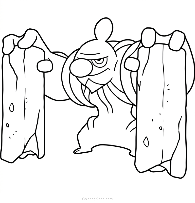 Conkeldurr flexes his mighty muscles while holding his powerful concrete pillars!