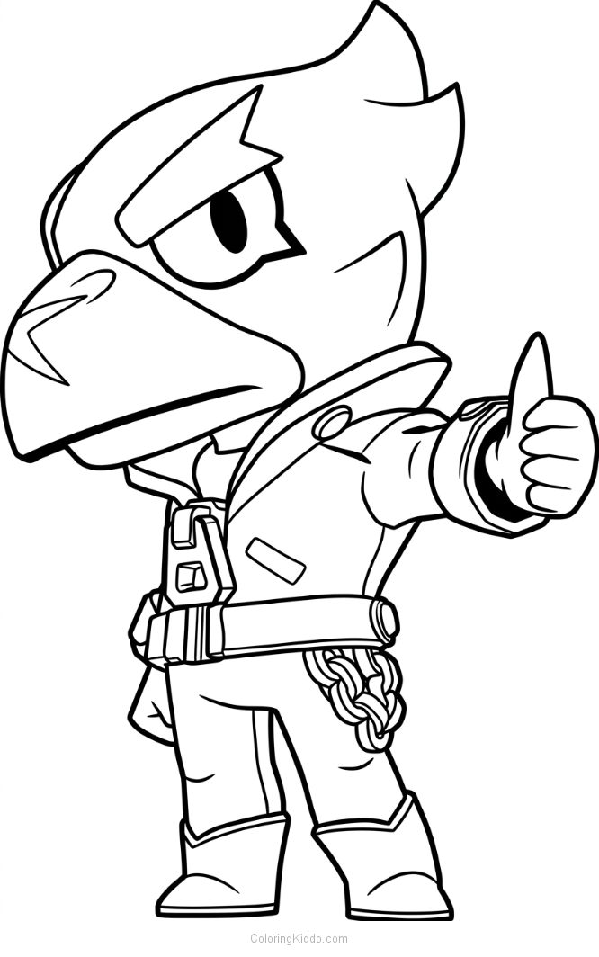 The smooth and stealthy Crow flashes a thumbs up, ready for his next move!