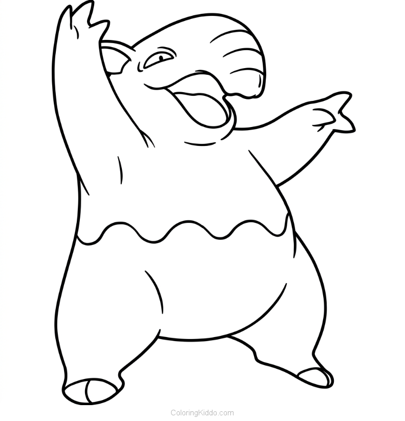 Drowzee dances with joy, arms wide open — this dreamy Pokémon is having the best day!