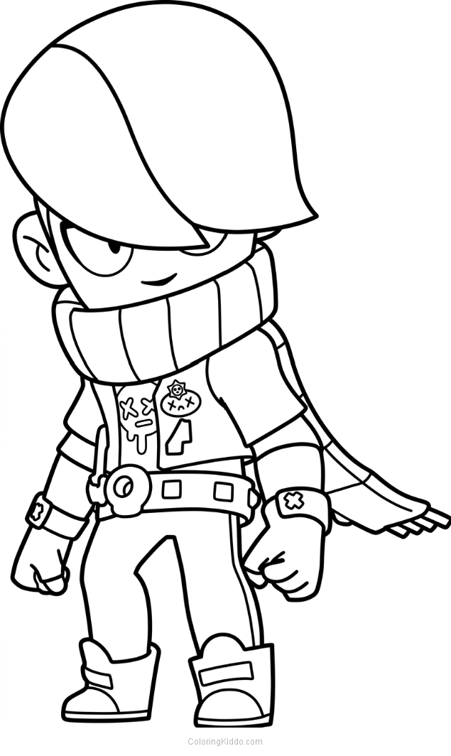 Edgar strikes a pose with his signature scarf, ready to jump into battle!