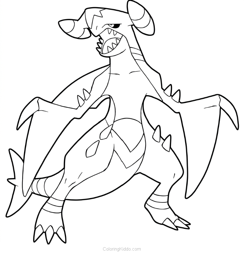 This amazing Garchomp shows its sharp talons and powerful fins, flying at sonic speeds!