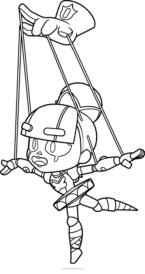 Gigi balances perfectly on one foot, ready to perform her incredible dance moves!