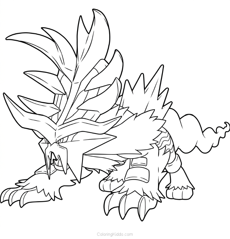Its awesome golden crest glows brightly, showing off Gouging Fire's amazing control over fire!