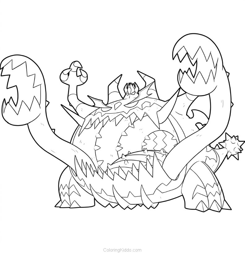 Guzzlord opens its massive mouth wide, ready to gobble up everything in its path!