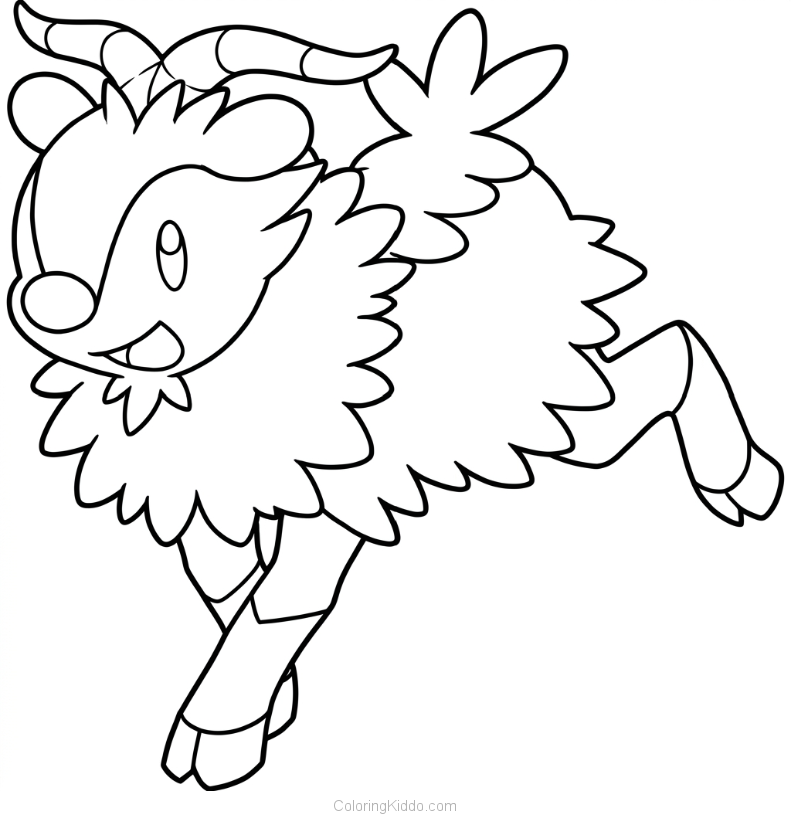 This joyful Skiddo grins wide as it gallops, happy to explore new places!