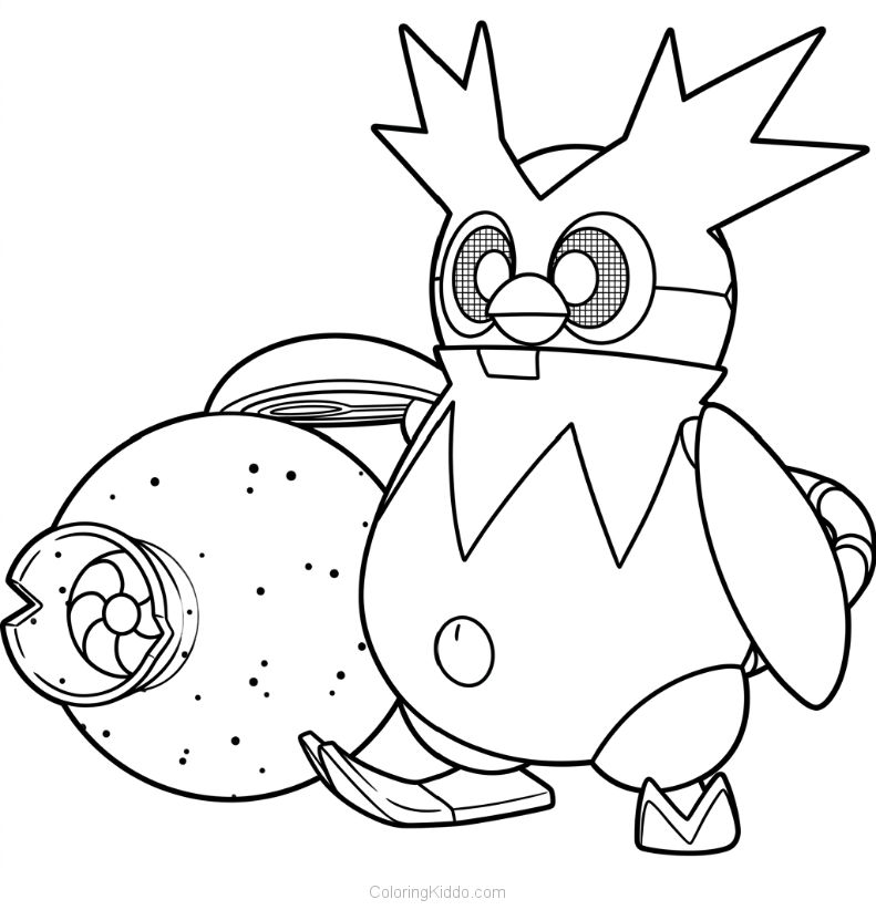 Iron Bundle holds its amazing ice cannon, ready to launch frosty blasts!
