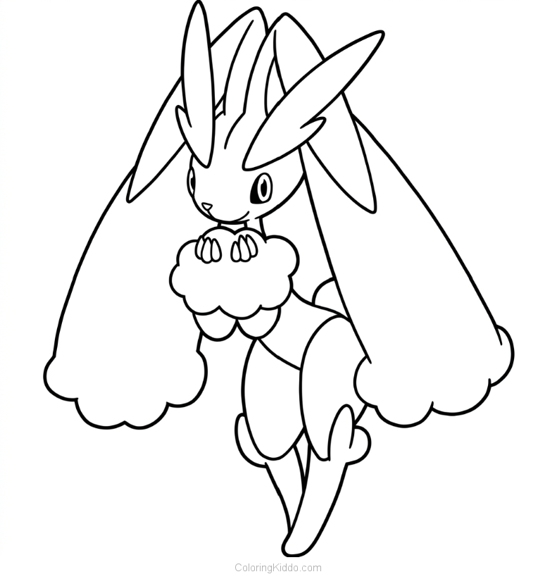 Lopunny holds its paws together, showing off its unique grace and poise!