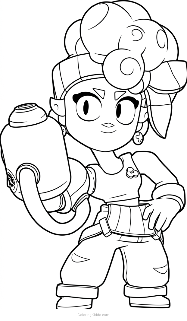Maisie charges her mighty blaster, ready to send a super powerful spray!