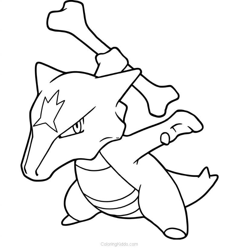 Wearing its awesome skull helmet, Marowak is a super brave Pokémon!