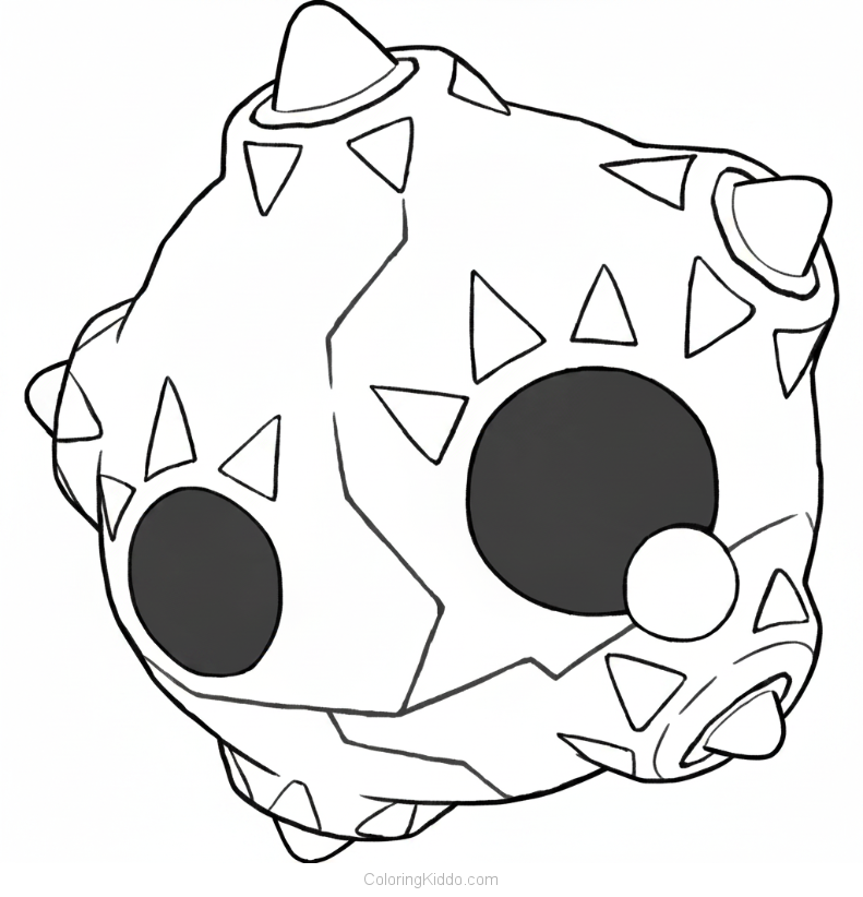 This incredible Minior is a cosmic traveler, journeying from distant stars to your coloring page!