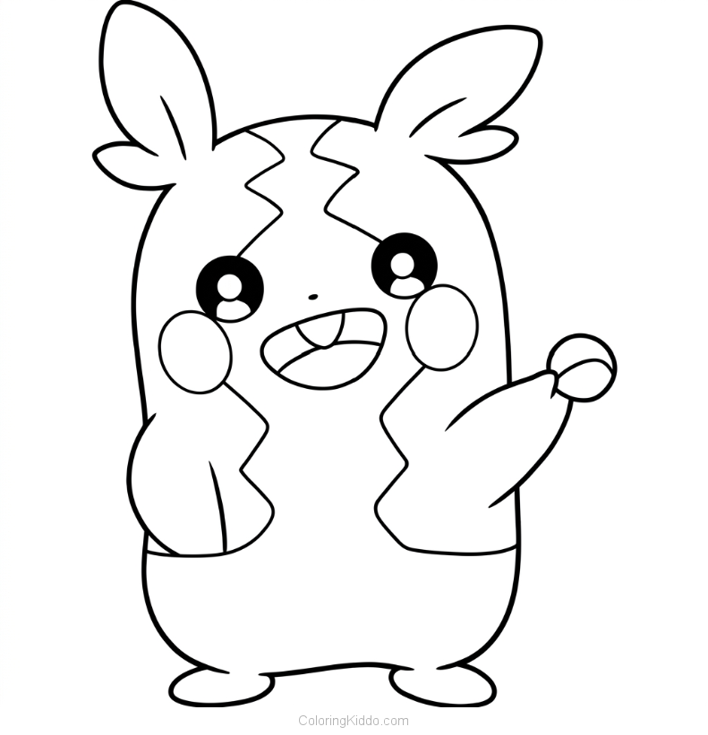 Morpeko shows off its happy grin and holds a tasty berry, ready for a delicious snack!