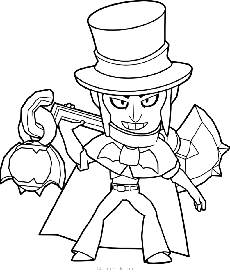 Mortis the dashing vampire looks sharp with his top hat, cape, and trusty shovel!