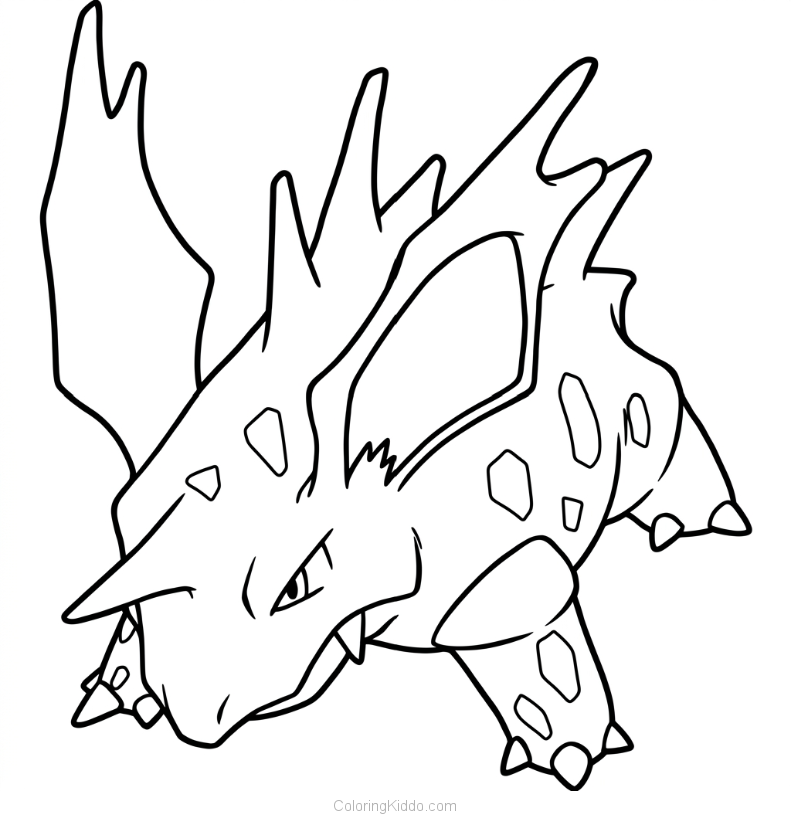This brave Nidorino stands alert, always ready to face new adventures with courage and strength!