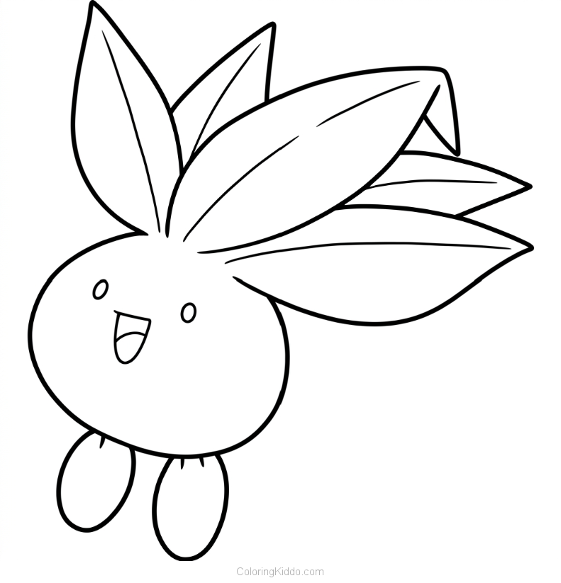 Oddish shows off its five amazing green leaves, which help it grow strong under the moonlight!