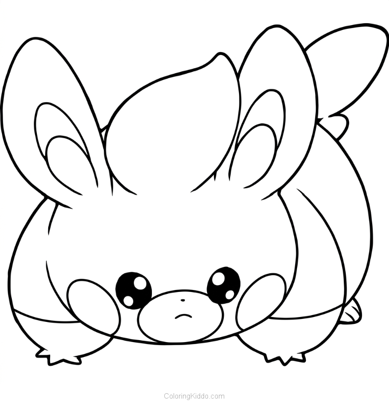 Pawmi's fluffy cheeks glow with electric energy, ready for a spark-tacular surprise!