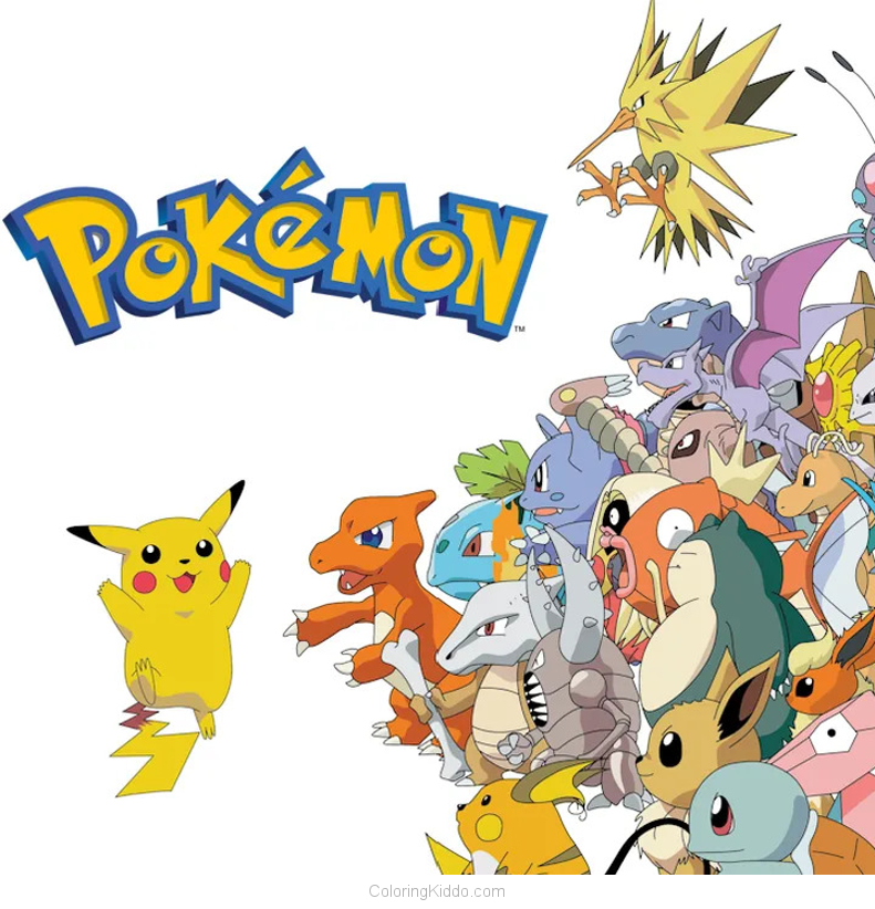 Pokemon free printable coloring page PDFs