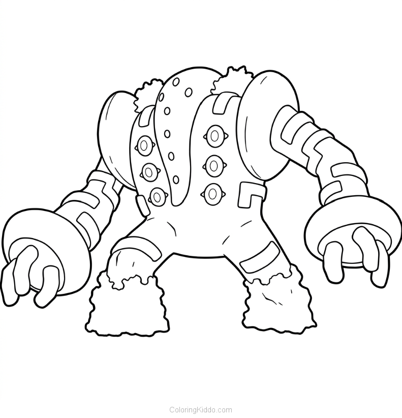 Regigigas, the legendary colossal Pokémon, quietly watches with its incredible power!