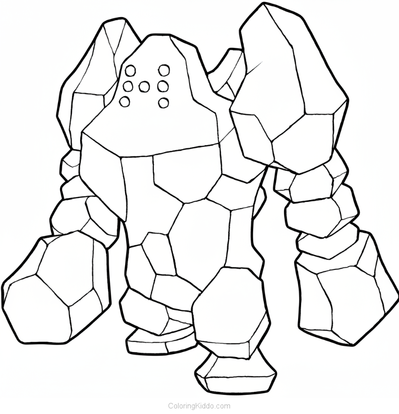 This powerful rock Golem stands ready for any challenge, showing off its incredible strength!