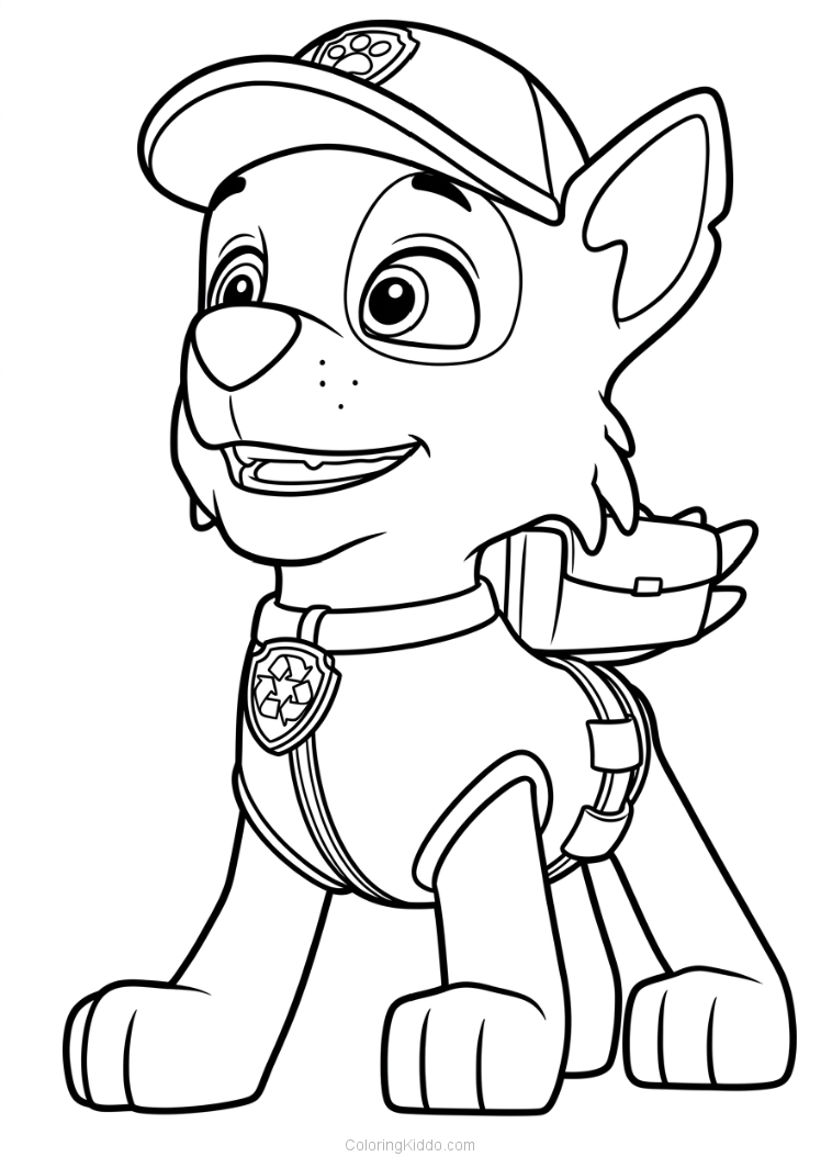 Rocky smiles bright in his green recycling gear — don't lose it, reuse it!