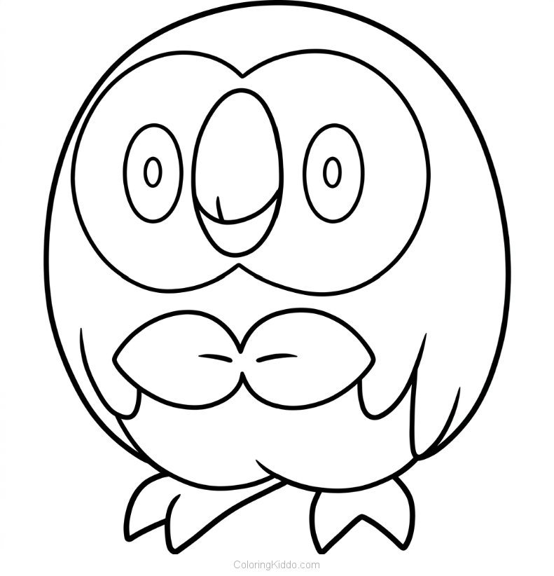 Rowlet sports its amazing green leaf bow tie, looking super stylish and ready to fly!
