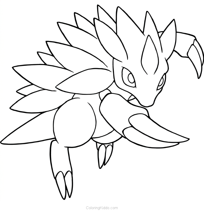 Sandslash is ready for action, showing off his sharp claws as he leaps forward!