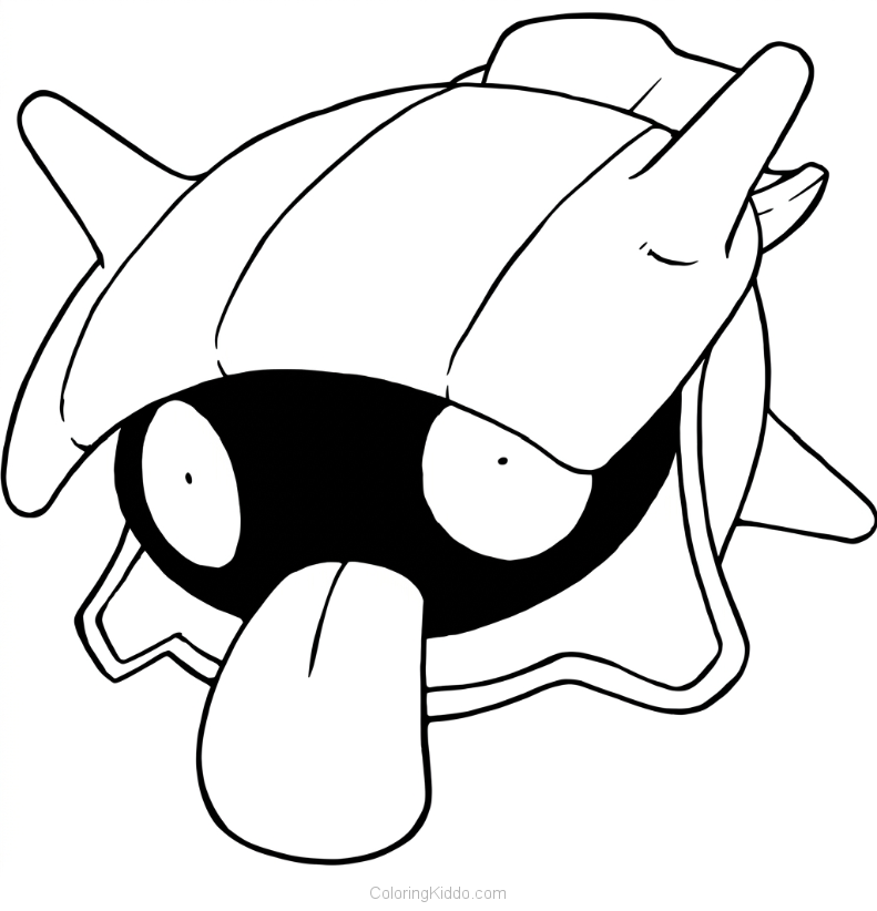 Shellder hides inside its tough purple shell, making it a super strong and protected Pokemon!