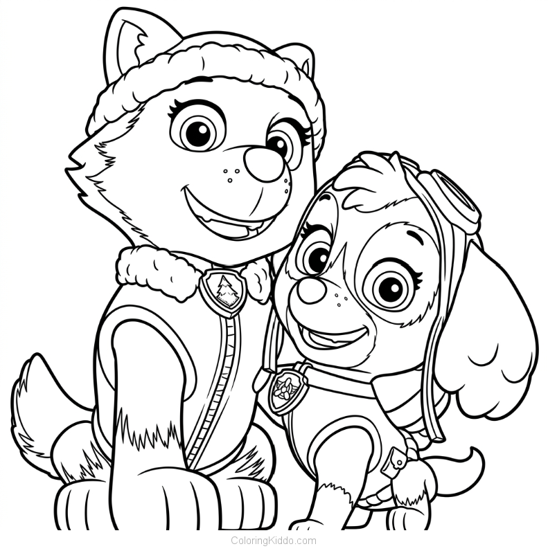 Best friends Skye and Everest share a sweet hug — these brave pups are always there for each other!