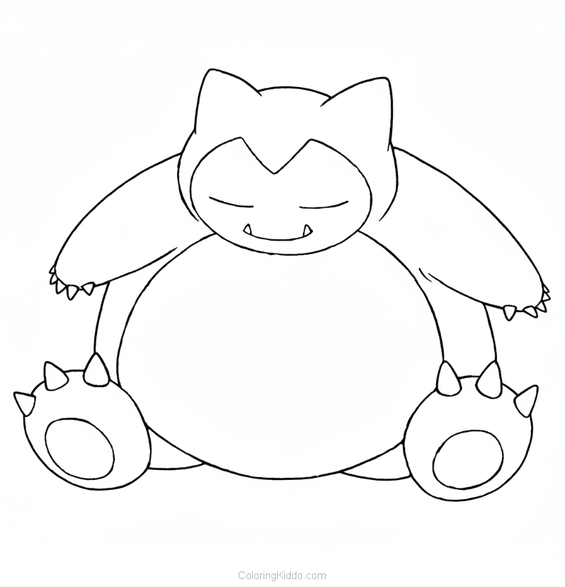 Snorlax is taking a super relaxing nap, dreaming sweet dreams of delicious berries and food!