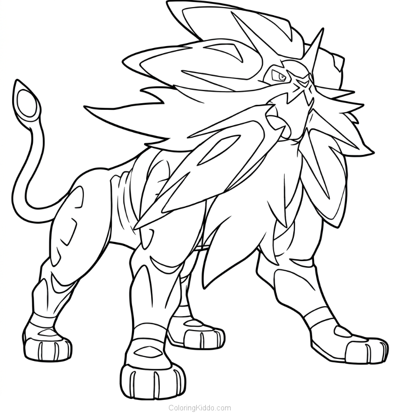 The mighty Solgaleo shines bright with its radiant mane, ready to illuminate the whole world!