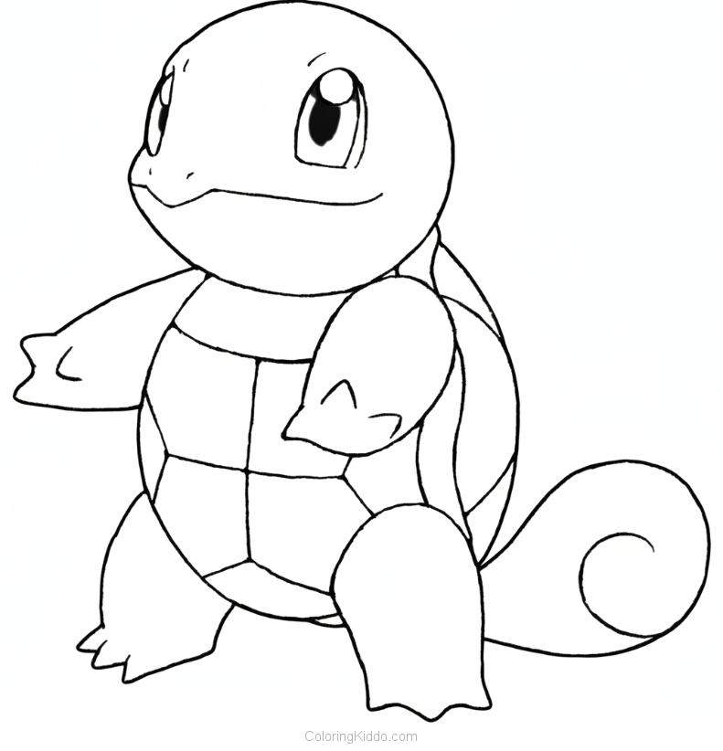 Squirtle proudly shows off his tough shell, a perfect shield for any adventure!