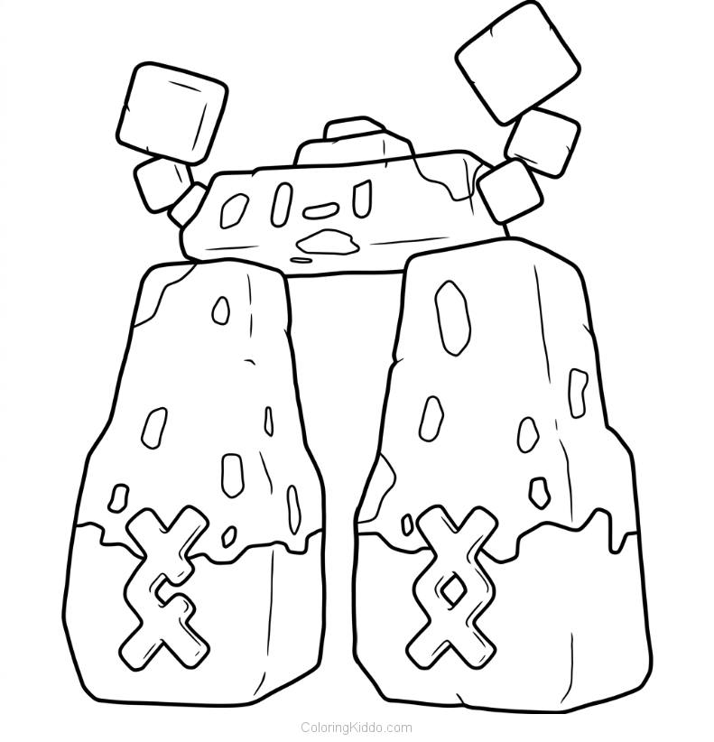 Stonjourner raises its mighty rock arms, showing off its incredible strength!