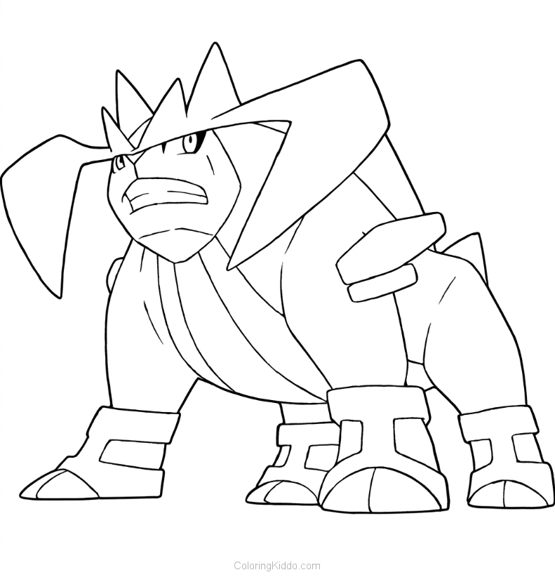 Terrakion shows off its mighty axe-like horns, powerful enough to smash through castle walls!