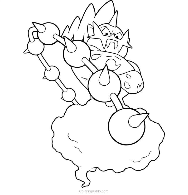 The powerful Bolt Strike Pokémon, Thundurus, zooms through the sky bringing the thunder!