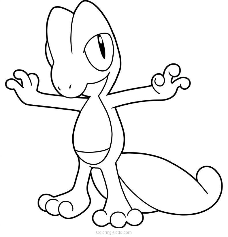 Treecko, the Wood Gecko Pokémon, protects the trees with its amazing climbing skills!