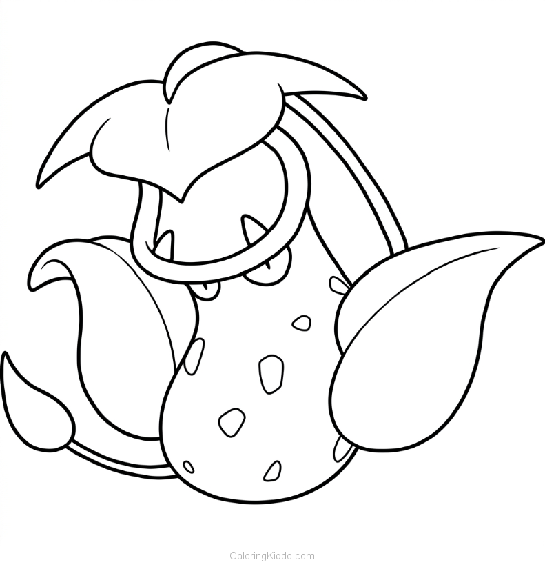 Victreebel opens its big mouth wide, ready to catch a delicious treat!
