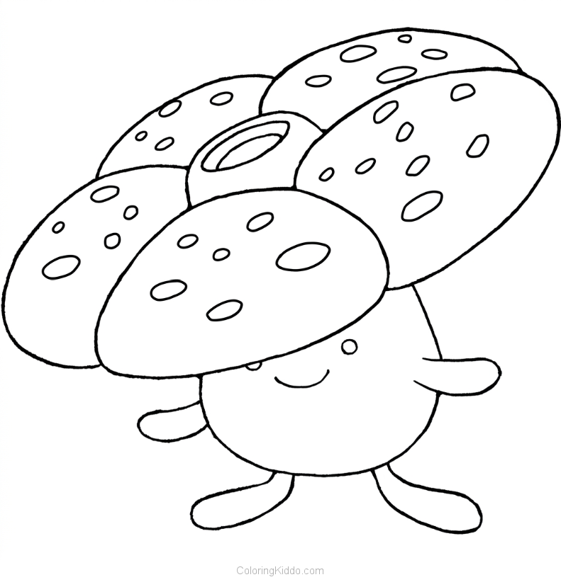 Vileplume shows off its amazing spotted flower, blooming bright and beautiful!