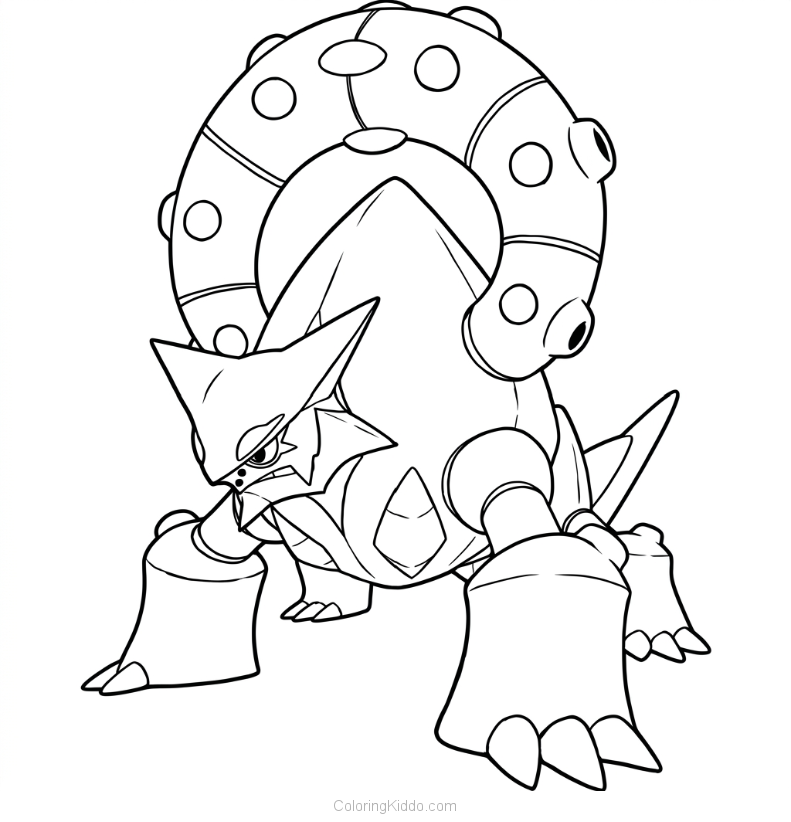 Volcanion takes a strong pose, ready to unleash its amazing steam abilities!